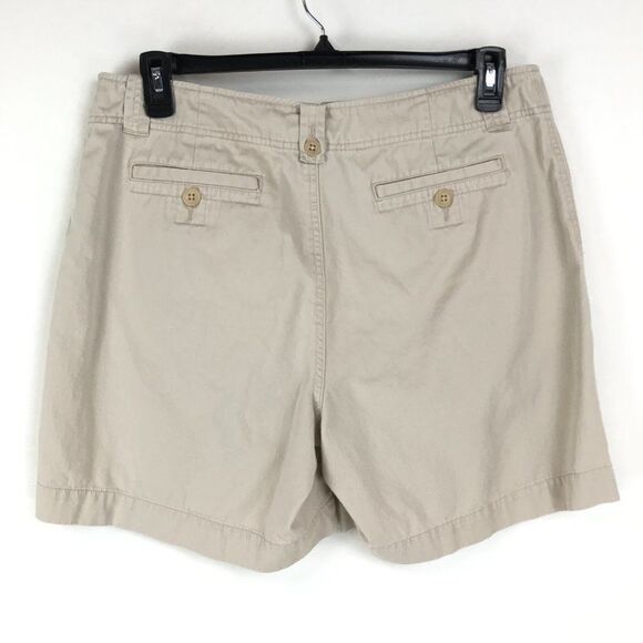 Lauren Jeans Co. Twill Shorts Women's Plus Size 14 Khaki 100% Cotton High Rise - Picture 4 of 9